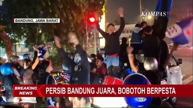 Suasana Terkini Bandung, Bobotoh Turun ke Jalan Rayakan Persib Juara Series Liga 1 2024