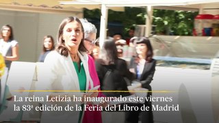 La reina Letizia inaugura la Feria del Libro de Madrid
