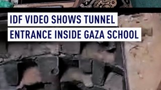 IDF video shows tunnel entrance inside Gaza school