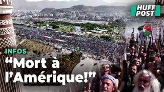 Les images dantesques des manifestations pro-palestiniennes et anti-américaines au Yémen