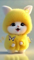 Cute cat singing a beautiful song