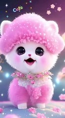 Cute cat singing a beautiful song