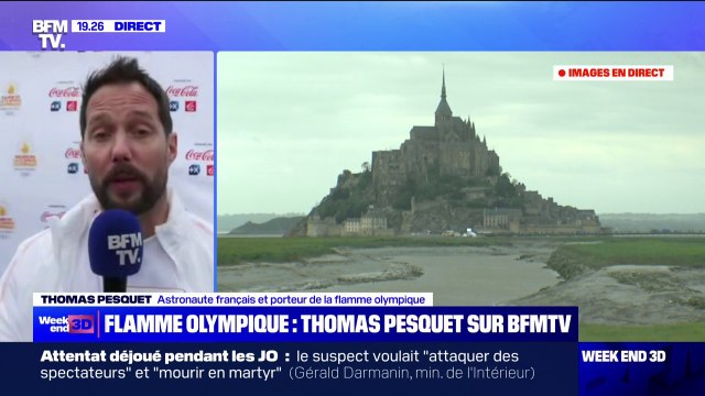 Thomas Pesquet, après avoir porté la flamme olympique: Aujourd'hui, on essaie de représenter un peu cet esprit de paix