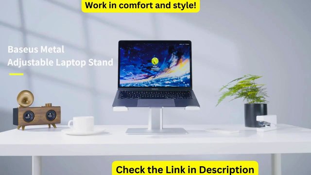 Work in comfort and style!Baseus Laptop Stand Holder For PC Macbook Air Pro Aluminum Alloy Foldable
