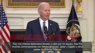 Biden anuncia 'hoja de ruta' propuesta por Israel para un alto el fuego y liberación de rehenes