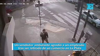 Un vendedor ambulante agredió a un empleado tras ser retirado de un comercio en La Plata
