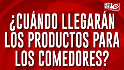 ¿Cuándo llegarán los productos para los comedores?