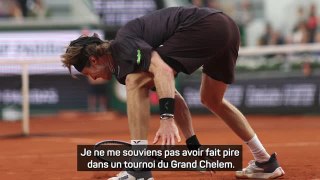 Roland-Garros - Rublev : “Déçu de mon comportement et de ma performance”