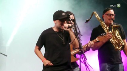 La Mugrosa Ska porta bandera de Palestina durante el "Vibra Chapultepec"