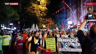 Ankara'da Gazze'ye destek yürüyüşü