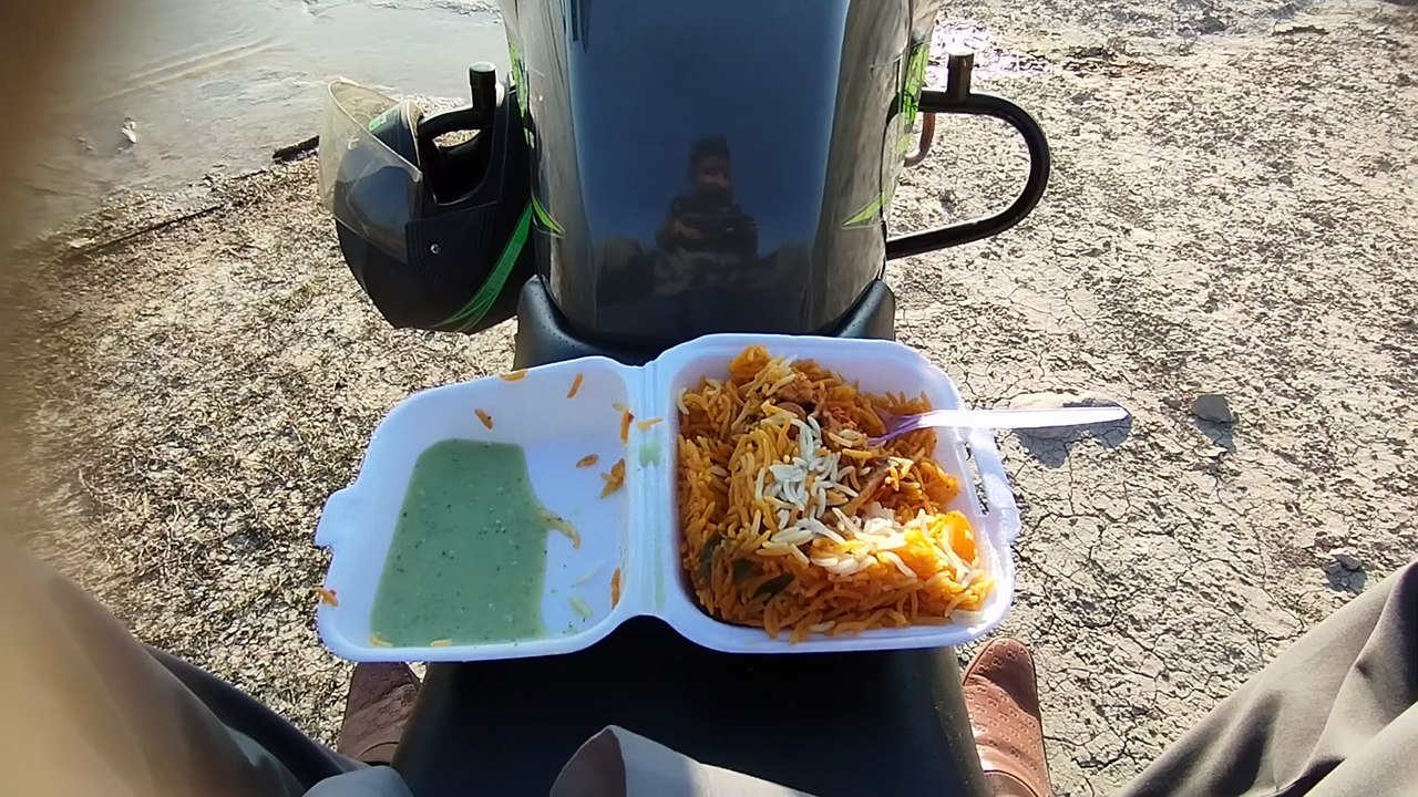biryani with my bike | eating biyan with lovely weather