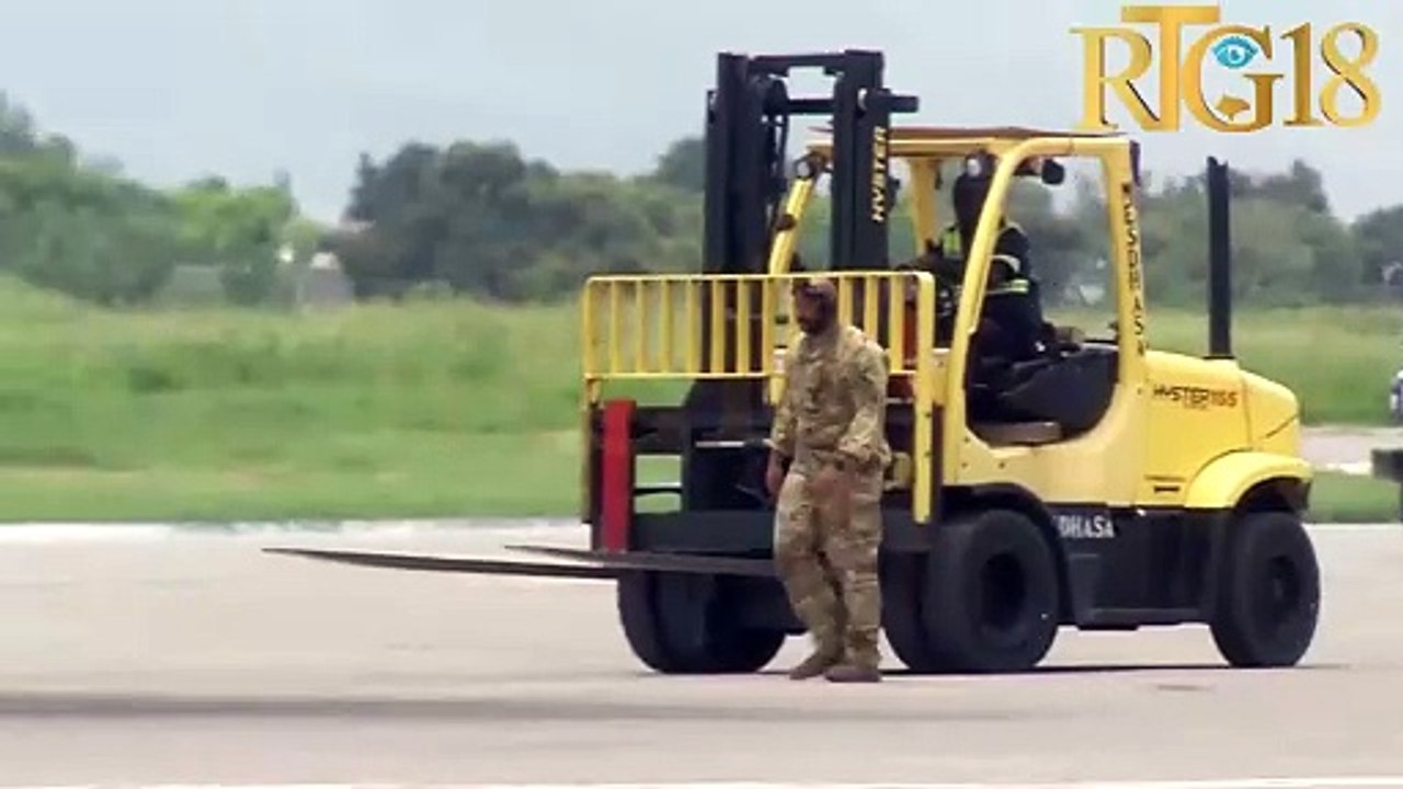 Yon avyon US AIR FORCE imatrikile 4632 ateri vandredi 31 Me 2024 la nan ayopò Toussaint Louverture.