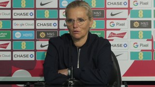Sarina Wiegman on England’s 2-1 first leg Euro qualifier defeat  against France