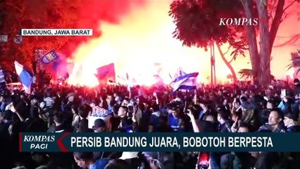 Sorak Gembira Bobotoh Rayakan Kemenangan Persib Bandung Juara Liga 1