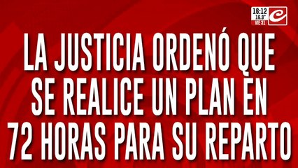 Alimentos retenidos: la justicia ordenó que se realice un plan en 72 horas para su reparto
