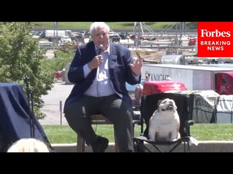 West Virginia Gov. Jim Justice—With Babydog Alongside Him—Signs $150 Million State Highway Bill