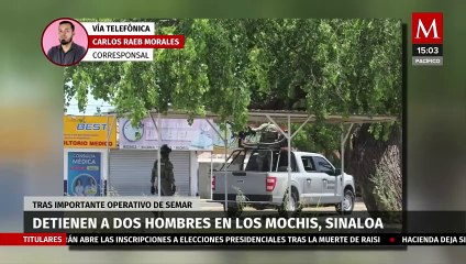 La Secretaría de Marina detiene a dos hombres que trasportaban armas de fuego en Ahome, Sinaloa