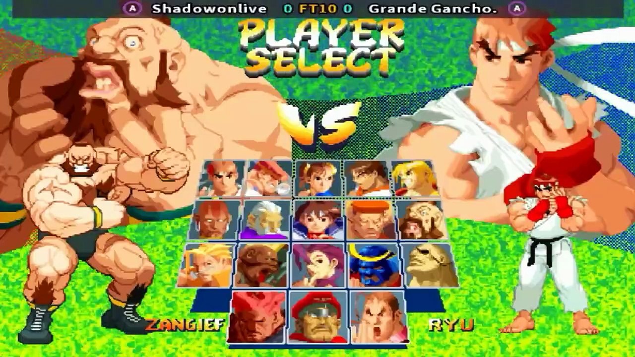 Street Fighter Alpha 2 - Shadowonlive vs Grande Gancho. FT10