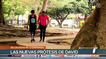 En los pasos de la esperanza, las nuevas prótesis para David