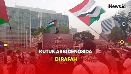 Padati Depan Kedubes Amerika Serikat, Massa Aksi Bela Palestina Kutuk Genosida di Rafah