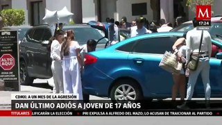Familiares despiden a víctima de feminicidio en la alcaldía Iztacalco, Ciudad de México