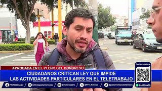 Congreso aprueba ley que prohíbe actividades particulares durante el teletrabajo