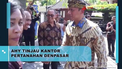 Menteri AHY Tinjau Anjungan Percetakan Sertipikat Tanah Elektronik di Kantah Kota Denpasar