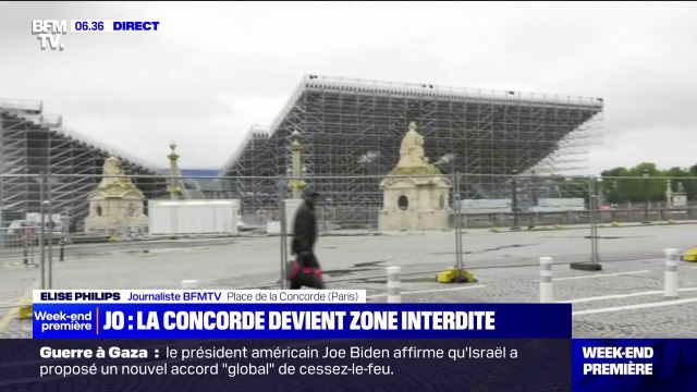La place de la Concorde désormais fermée aux piétons, vélos et voitures à l'approche des JO