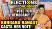 Watch: BJP Candidate Kangana Ranaut Casts Vote in Mandi for Lok Sabha Elections 2024 | Oneindia News