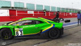 Lamborghini Huracán GT3 EVO2 testing on wet-humid Misano- Traction Control Noise, Powerslides & More