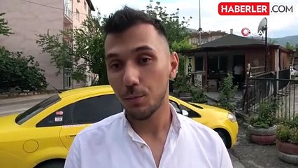 Amasya'da sele kapılan kadını taksici kurtardı... O anlar kamerada