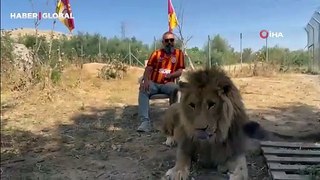 Diyarbakırlı iş insanı Galatasaray’ın 24. şampiyonluğunu aslanlarıyla beraber kutladı