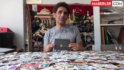 9 yılda 200 bin pul biriktirdi