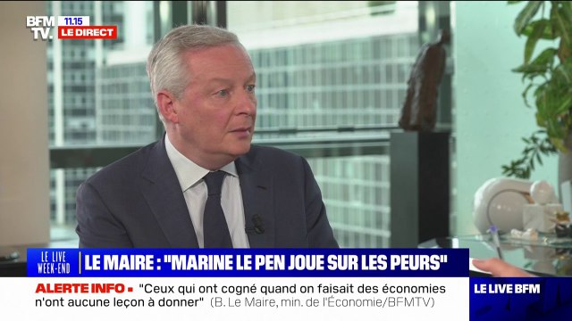 Bruno Le Maire: Le fonds de commerce de Marine Le Pen, c'est de jouer avec les peurs des Français