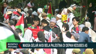 Massa Gelar Aksi Bela Palestina di Depan Kedubes AS