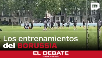 El Borussia Dortmund entrena en los campos de la Abadía de Westminster antes de enfrentarse al Real Madrid
