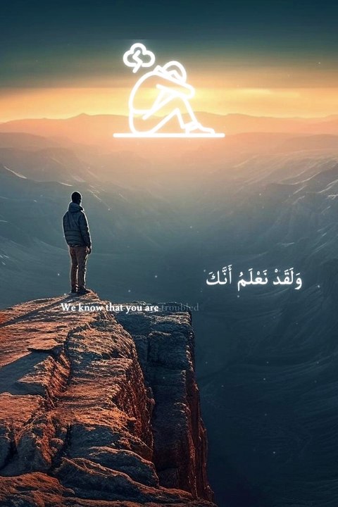 وَلَقَدْ نَعْلَمُ أَنَّكَ يَضِيقُ صَدْرُكَ بِمَا