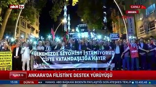 Ankara'da Filistin'e destek yürüyüşü