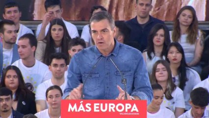 Sánchez reivindica ser "zurdo" y dice que no quiere "tijeras y motosierras" para Europa.