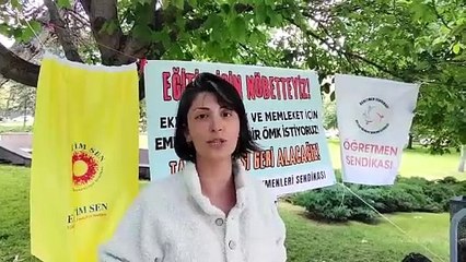 TKH'den, Özel Sektör Öğretmenleri Sendikası'nın oturma eylemine dayanışma ziyareti