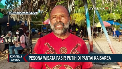 Begini Pesona Pasir Putih di Pantai Kaisarea Sorong yang Pikat Wisatawan