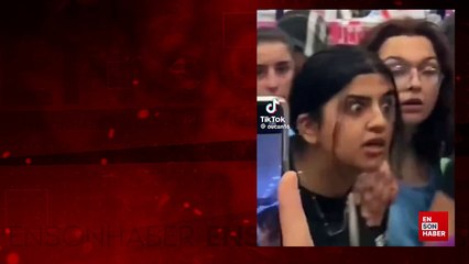 İndirim izdihamında gözü dönen genç kız