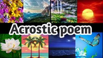 Acrostic poem