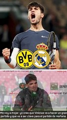 El PRONÓSTICO de ALCARAZ para la FINAL de la CHAMPIONS y su MVP