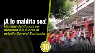 A lo maldita sea! hinchas del Cúcuta se metieron al estadio tras derrota contra Llaneros