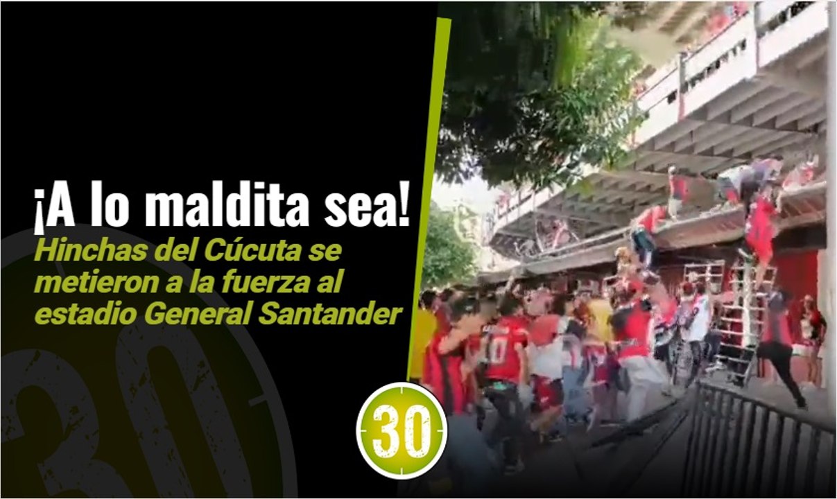 A lo maldita sea! hinchas del Cúcuta se metieron al estadio tras derrota contra Llaneros
