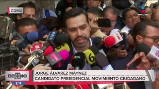 Así llegó Jorge Álvarez Máynez a emitir su voto