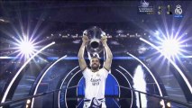 Presentación de los futbolistas en la fiesta del Real Madrid por la 15ª Champions en el Bernabéu