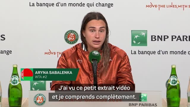 Roland-Garros - Sabalenka : Je comprends Swiatek !