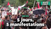 Des milliers de manifestants à Paris pour la Palestine pour la cinquième journée consécutive